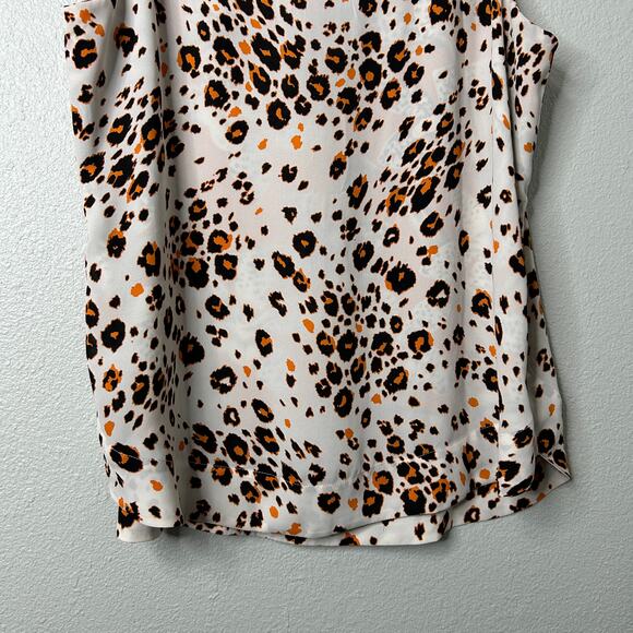 Chicos Reversible Floral Animal Print Tank Top Size 2 US Large 12/14 Orange - Picture 9 of 13